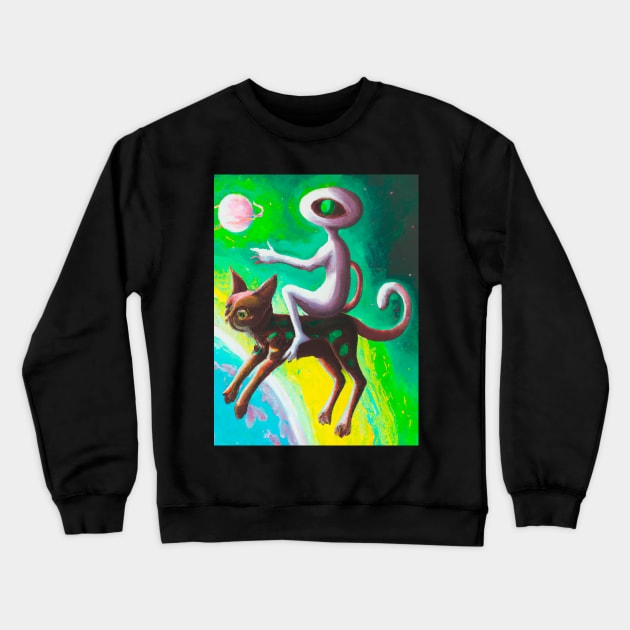 Catrider Crewneck Sweatshirt by Farbitroid